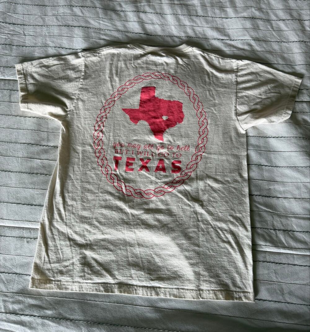 Port & Company | You May All Go To Hell, But I'll Go To Texas' Cream Graphic Tee